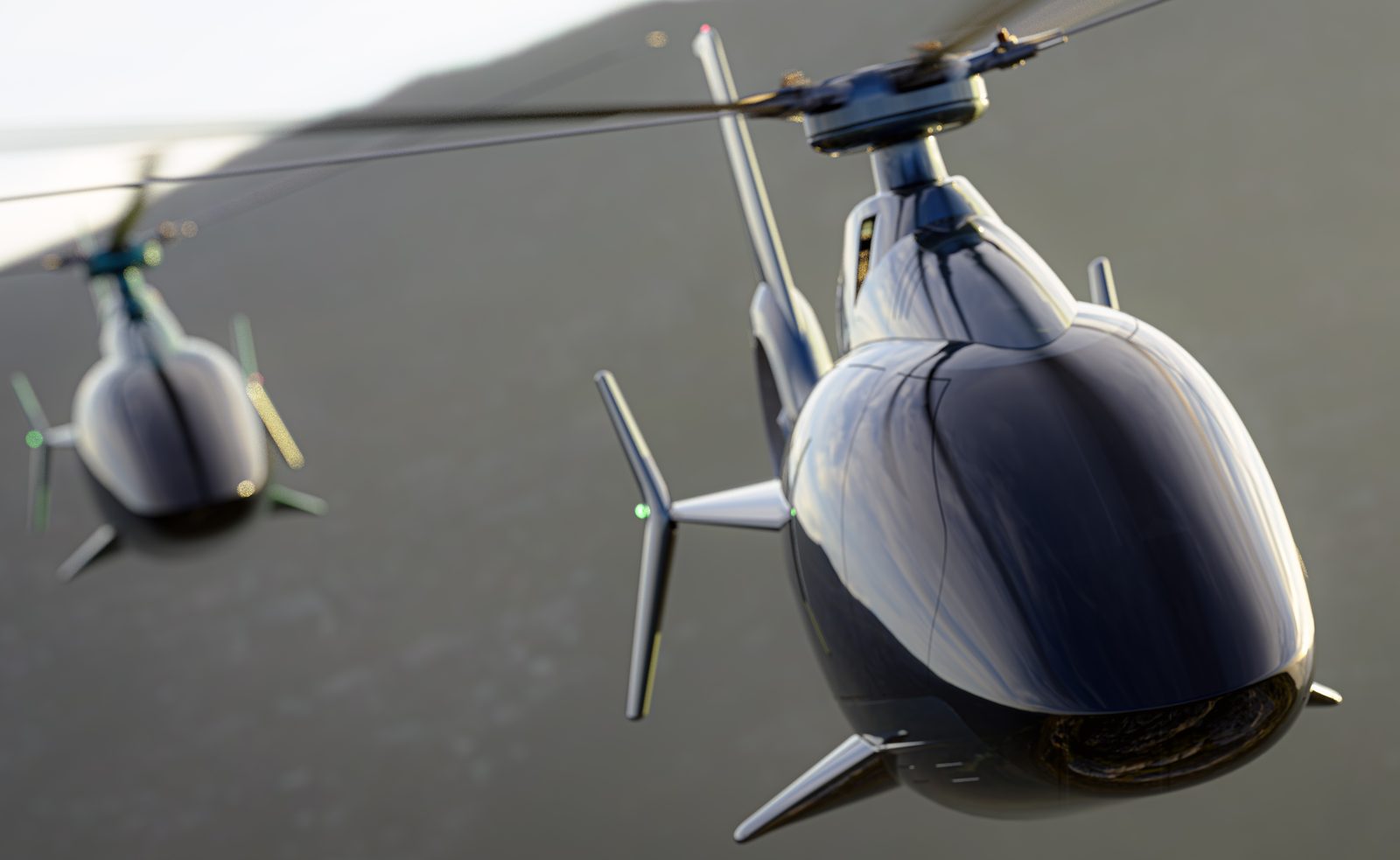 Avayu rotorcraft at dusk